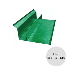 Banda c/riel lateral verde C25 Des. 330mm x 2.44m