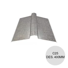 Cumbrera caballete gris C25 Des. 400mm x 2.44m