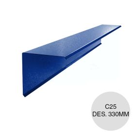 Babeta lateral esquinero azul C25 Des. 330mm x 2.44m