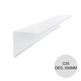Babeta lateral esquinero blanco C25 Des. 330mm x 2.44m