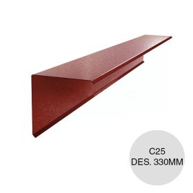 Babeta lateral esquinero rojo C25 Des. 330mm x 2.44m