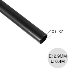Caño negro biselado ø1 1/2" x 6.4m x 2.9mm