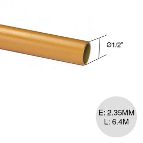 Caño revestido epoxi s/rosca gas ø1/2" x 6.4m x 2.35mm
