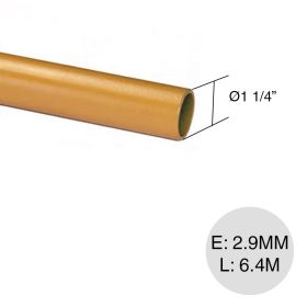 Caño revestido epoxi s/rosca gas ø1 1/4" x 6.4m x 2.9mm
