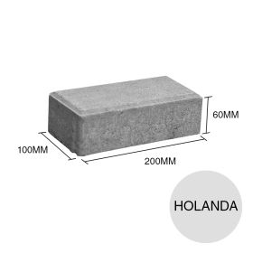 Adoquin Holanda pavimentos articulados hormigon gris 60mm x 100mm x 200mm