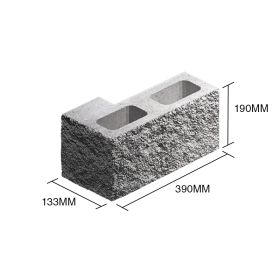 Bloque P13 esquinero hormigon simil piedra 133mm x 190mm x 390mm