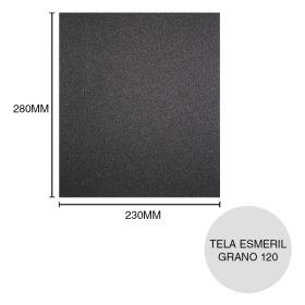 Tela esmeril grano 120 hoja 230 x 280mm