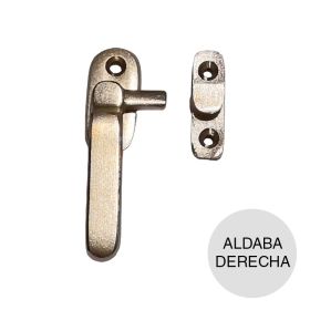 Aldaba derecha Standard recta c/puente bronce platil