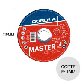 Disco amoladora corte recto Master Acero T41 1mm x ø22.2mm x ø115mm