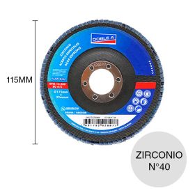 Disco amoladora Flap Zirconio Ultra N°40 x ø22mm x ø115mm