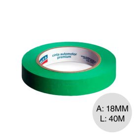 Cinta adhesiva C995 Automotor premium verde rollo x 18mm x 40m