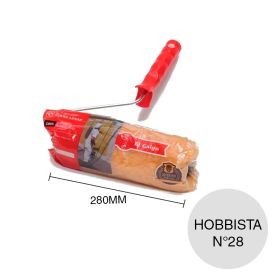 Rodillo multiuso Nº28 lana natural linea Hobbista Premium tubo 50mm x 280mm