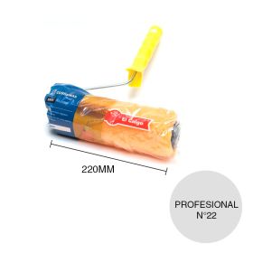 Rodillo cubremas Nº22 lana sintetica linea Premium tubo 50mm x 220mm