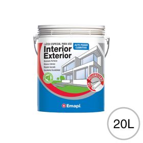 Pintura latex poliuretano acrilico exterior interior blanco mate balde x 20l
