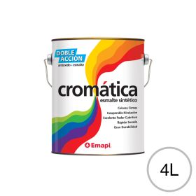 Esmalte sintetico Cromatica doble accion exterior interior blanco brillante lata x 4l