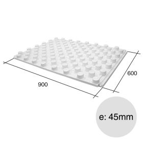 Placa soporte piso radiante Isofloor EPS alta densidad 45mm x 600mm x 900mm