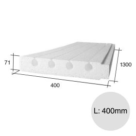 Placa termoacustica tabiques Isofonica EPS 400mm x 71mm x 1300mm