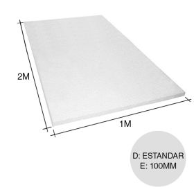 Placa aislante termico Isoplancha EPS densidad estandar 10kg/m³ 100mm x 1m x 2m