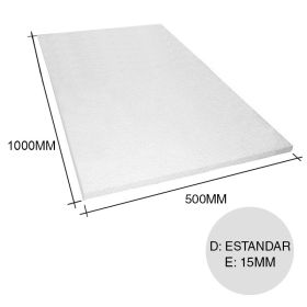 Placa aislante termico Isoplancha EPS densidad estandar 10kg/m³ 15mm x 500mm x 1000mm