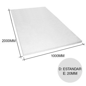 Placa aislante termico Isoplancha EPS densidad estandar 10kg/m³ 20mm x 1000mm x 2000mm