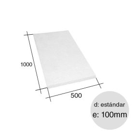 Placa aislante termico Isoplancha EPS densidad estandar 10kg/m³ 100mm x 500mm x 1000mm