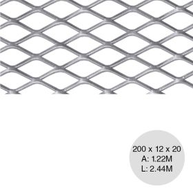 Metal desplegado liviano 200 x 12 x 20 x 3.8kg hoja 1.22m x 2.4m