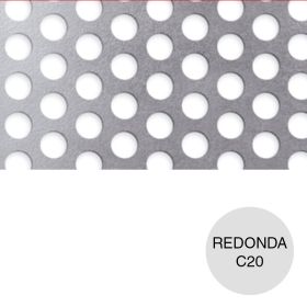 Chapa perforacion redonda ø 5mm C20 P7 hoja 1m x 2m