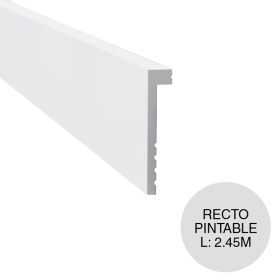 Tapa-zocalo EPS recto pintable blanco 22mm x 100mm x 2.45m