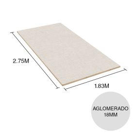 Tablero melamina Aglomerado Hilados lino chiaro 18mm x 1.83m x 2.75m