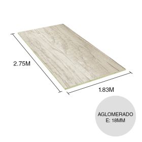 Tablero melamina RH aglomerado Nordica Helsinki 18mm x 1.83m x 2.75m