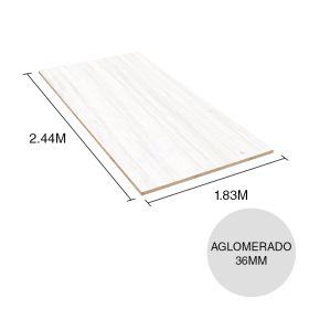 Tablero melamina RH Aglomerado Nature blanco 36mm x 1.83m x 2.44m