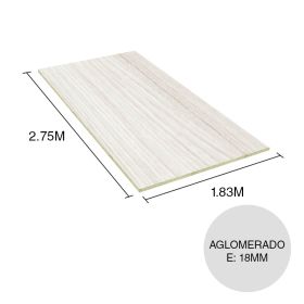 Tablero melamina RH aglomerado Nature teka artico 18mm x 1.83m x 2.75m