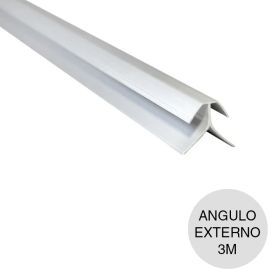 Perfil cielorraso PVC angulo externo blanco 15mm x 3m