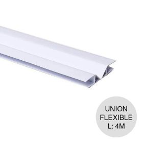 Perfil cielorraso PVC union flexible blanco 15mm x 65mm x 4m