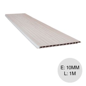 Placa cielorraso PVC interior fresno 10mm x 200mm x 1m