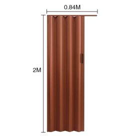 Puerta interior plegable PVC reforzada cedro 6mm x 840mm x 2m