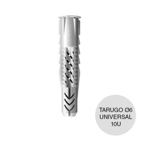 Taco tarugo nylon UX R universal c/tope arandela ø6mm bolsa x 10u