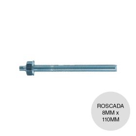 Varilla roscada anclaje galvanizado c/tuerca y arandela FTR 8mm x 110mm