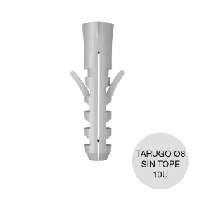 Taco tarugo nylon SA s/tope arandela ø8mm bolsa x 10u