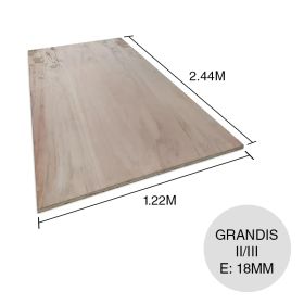 Tablero compensado fenolico Grandis calidad II/III 18mm x 1.22m x 2.44m