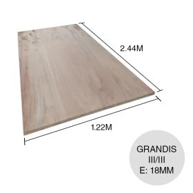 Tablero compensado fenolico Grandis calidad III/III 18mm x 1.22m x 2.44m