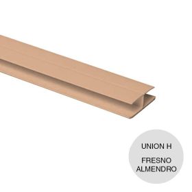 Perfil cielorraso PVC H union fresno almendro 3000mm