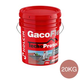 Membrana liquida impermeabilizante acrilica Techo Protec fibrado rojo teja balde x 20kg