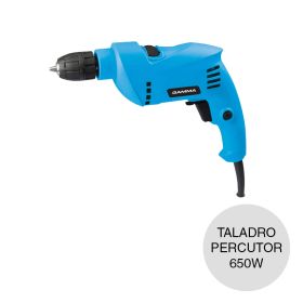 Taladro percutor c/reversa 650W 3000rpm mandril 10mm