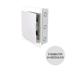 Caja embutir p/24 modulos DIN Sistelectric c/puerta blanca