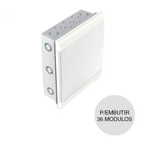 Caja embutir p/36 modulos DIN Sistelectric c/puerta blanca