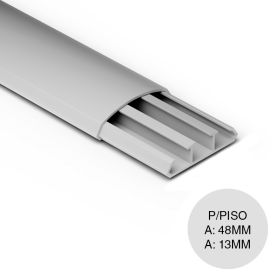 Cablecanal p/piso Sistelectric PVC gris 48mm x 13mm x 2m