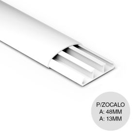 Cablecanal p/zocalo c/cinta autoadhesiva Sistelectric PVC 48mm x 13mm x 2m