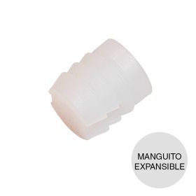 Manguito expansible rosca especial interior plastico blanco ø 10mm x 12mm