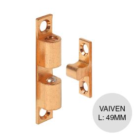 Vaiven doble bola laton natural 11mm x 49mm